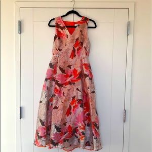 L.K. Bennett Prula Graphic Floral Dress, Peach